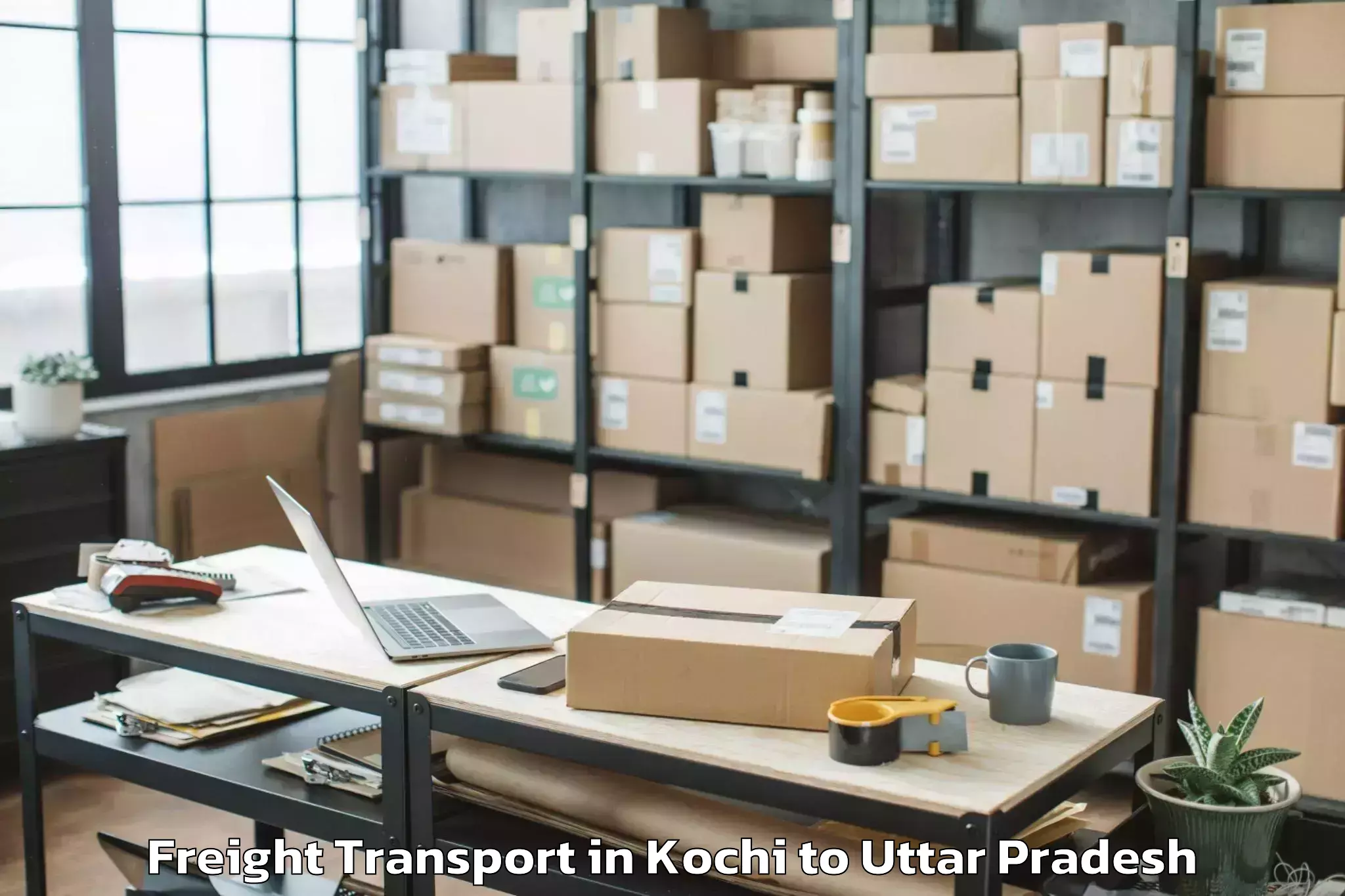 Hassle-Free Kochi to Gahmar Freight Transport